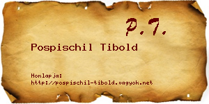 Pospischil Tibold névjegykártya